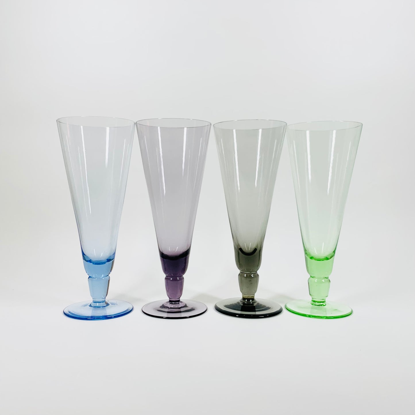 50s HARLEQUIN CHAMPAGNE FLUTES