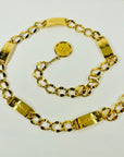 1980s CHANEL LOGO T-BAR LINKS BELT/NECKLACE
