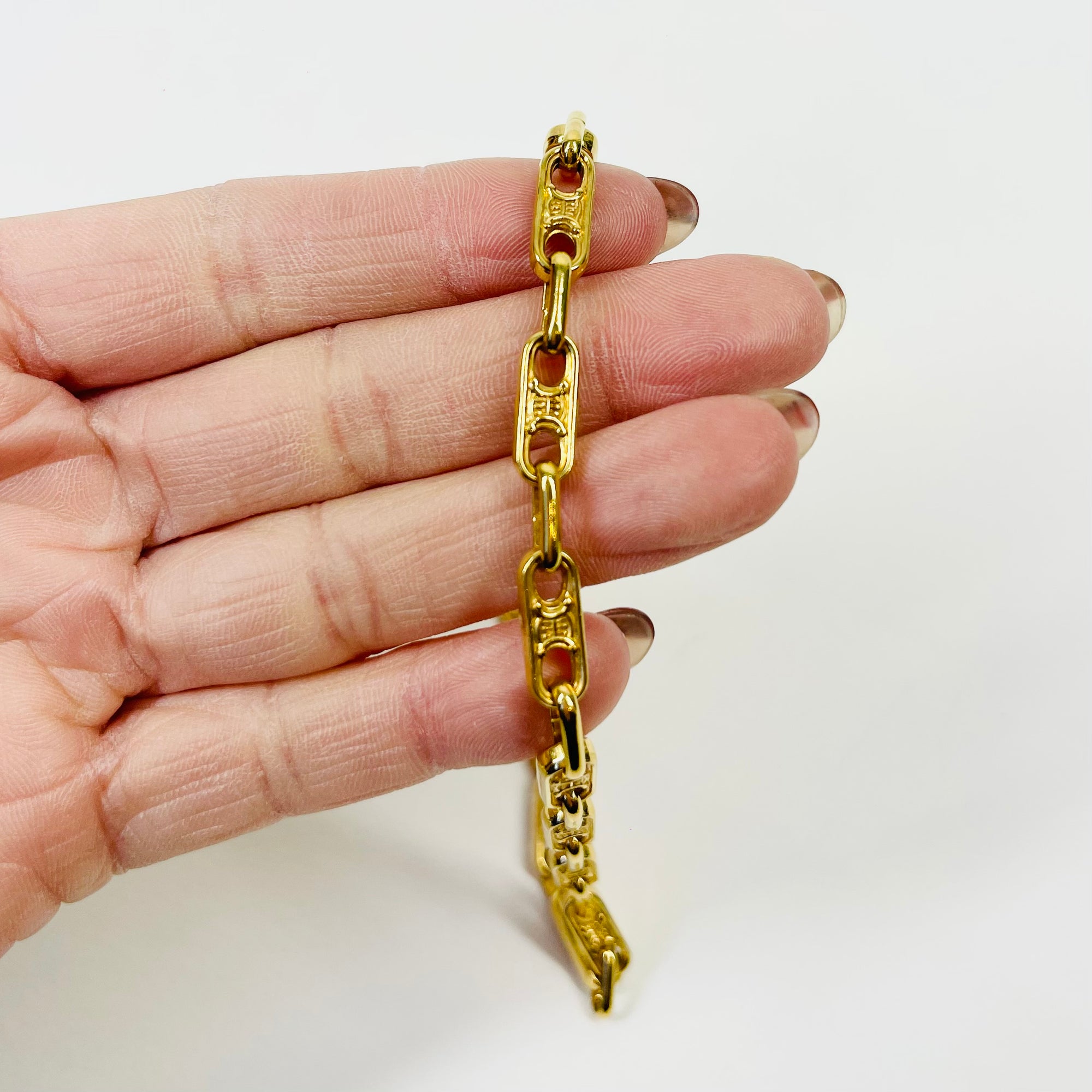 1970s CELINE TRIOMPHE LINKS CHAIN NECKLACE/BELT