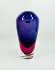 1990s HAZE PURPLE PINK SOMMERSO GLASS VASE BY ERICA LAGERBIELKE FOR KOSTA BODA