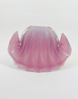 1950s PINK MURANO OPALINE GLASS CLAM SHELL BOWL