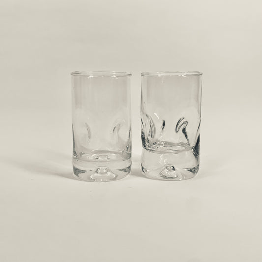 DIMPLED GLASS TUMBLERS
