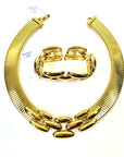 1980s GIVENCY TUBOGAS LINKS NECKLACE SUITE