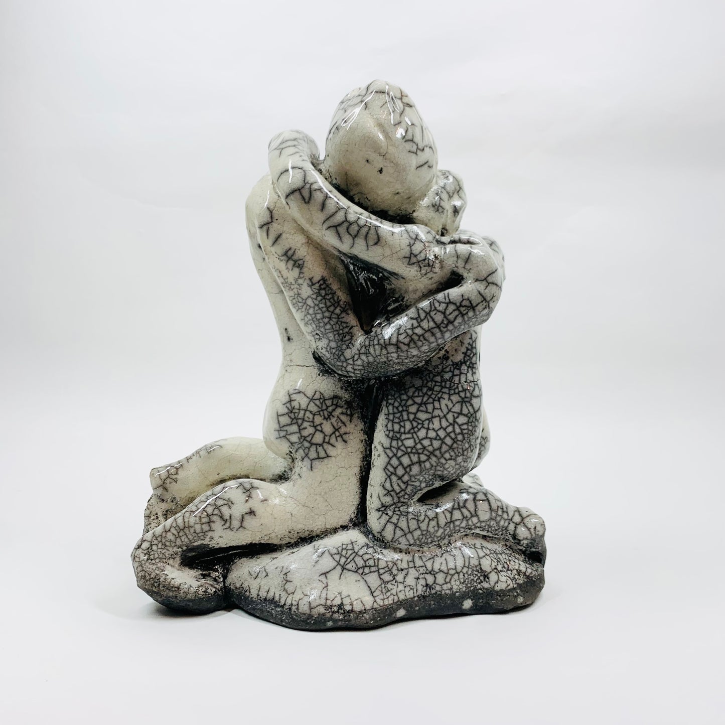 ABSTRACT CRACKLE POTTERY SCULPTURE