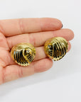 50s RIBBED HEART KNOT EARRINGS