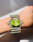 VICTORIAN STYLE URANIUM GLASS BRACELET