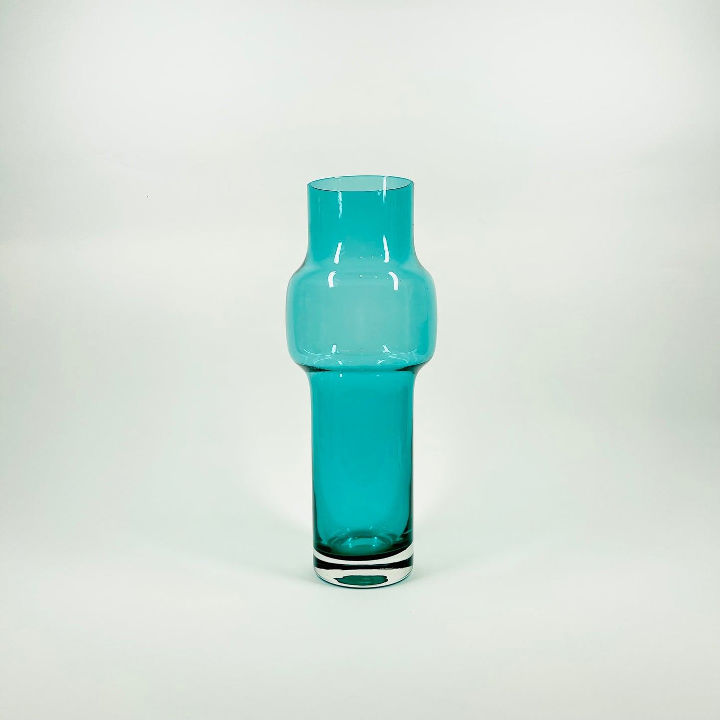 1960s SWEDISH ASEDA TURQUOISE SOMMERSO GLASS VASE