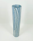 VINTAGE JAPANESE BLUE STRIPES PORCELAIN IKEBANA VASE