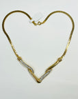 1970s BIJOUX GP NECKLACE WITH TWIST CHEVRON PENDANT