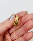 ANTIQUE 22K GOLD HORSESHOE SPINNER RING WITH DIAMOND PAVE