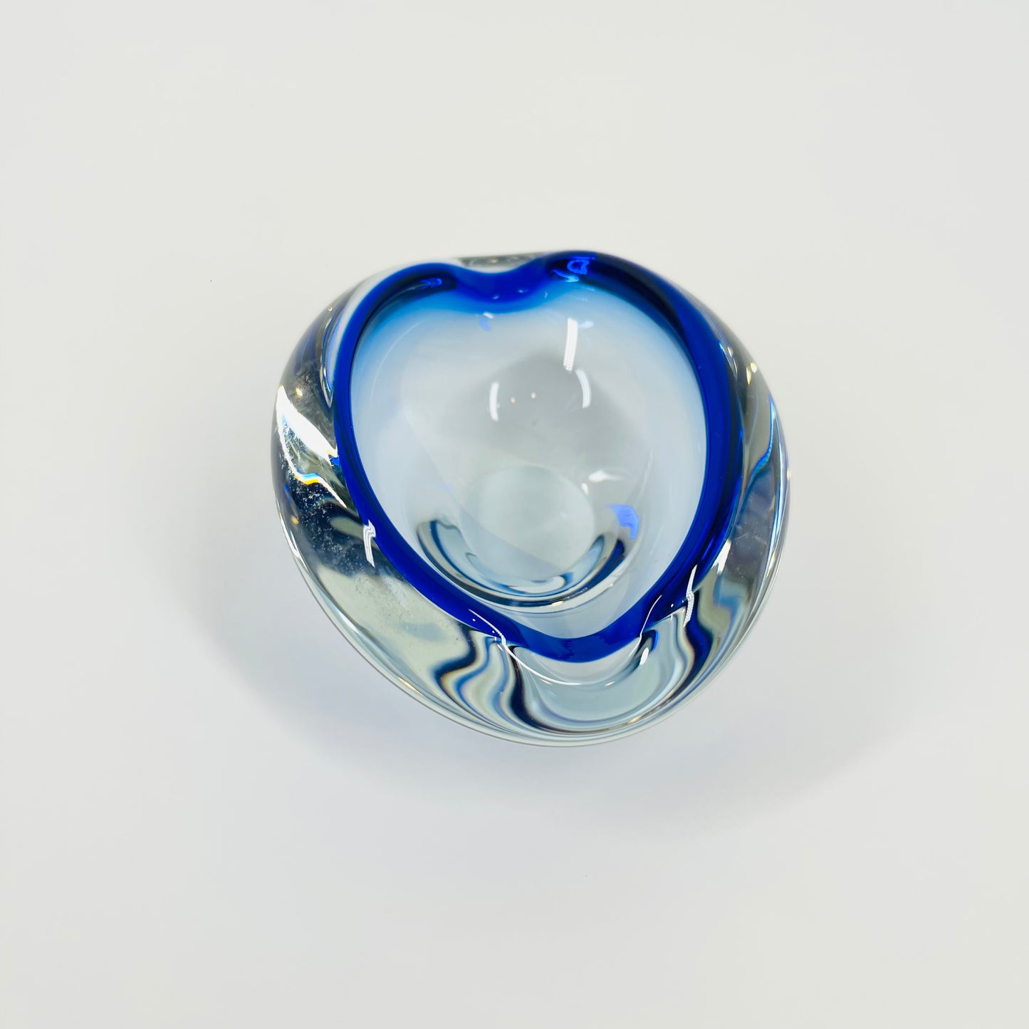 1950s MURANO COBALT BLUE SOMMERSO BOWL/ASHTRAY