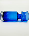 1960s SWEDISH ASEDA COBALT BLUE SOMMERSO GLASS VASE BY BO BORGSTROM