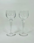 VINTAGE ATLANTIS HAND CUT FACTED STEM CRYSTAL WINE GLASSES