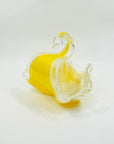 1970s OTK JAPAN SWAN CASED YELLOW BON BON BASKET