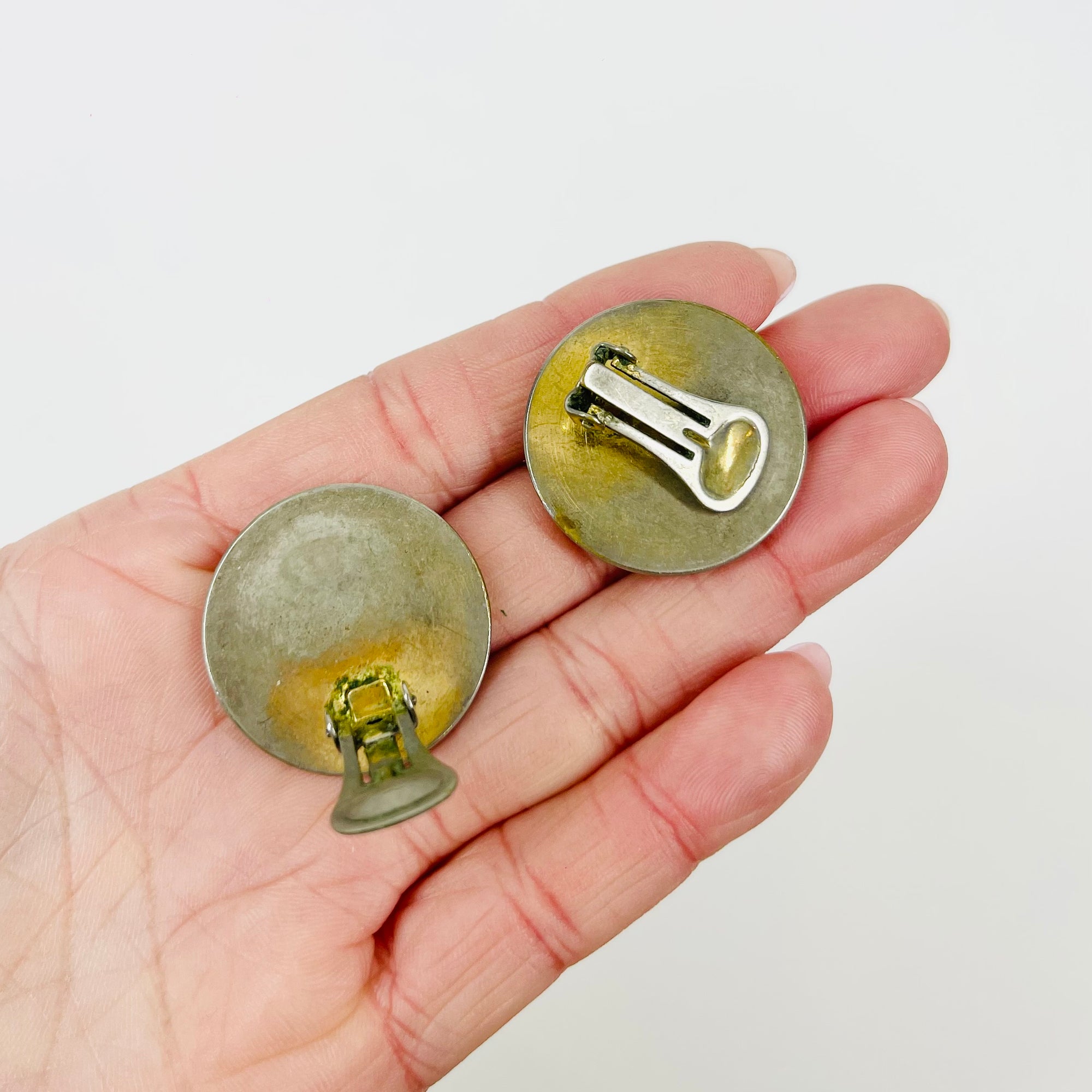 1950s CINER ALEXANDER THE GREAT COIN CLIP ON EARRINGS