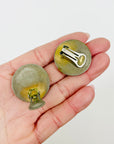 1950s CINER ALEXANDER THE GREAT COIN CLIP ON EARRINGS