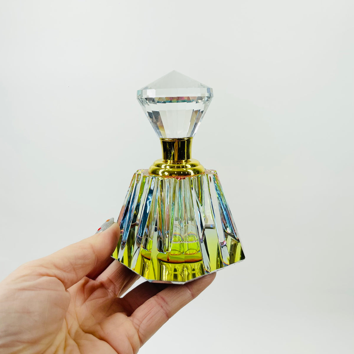 1980s CZECH CRYSTAL PERFUME BOTTLE