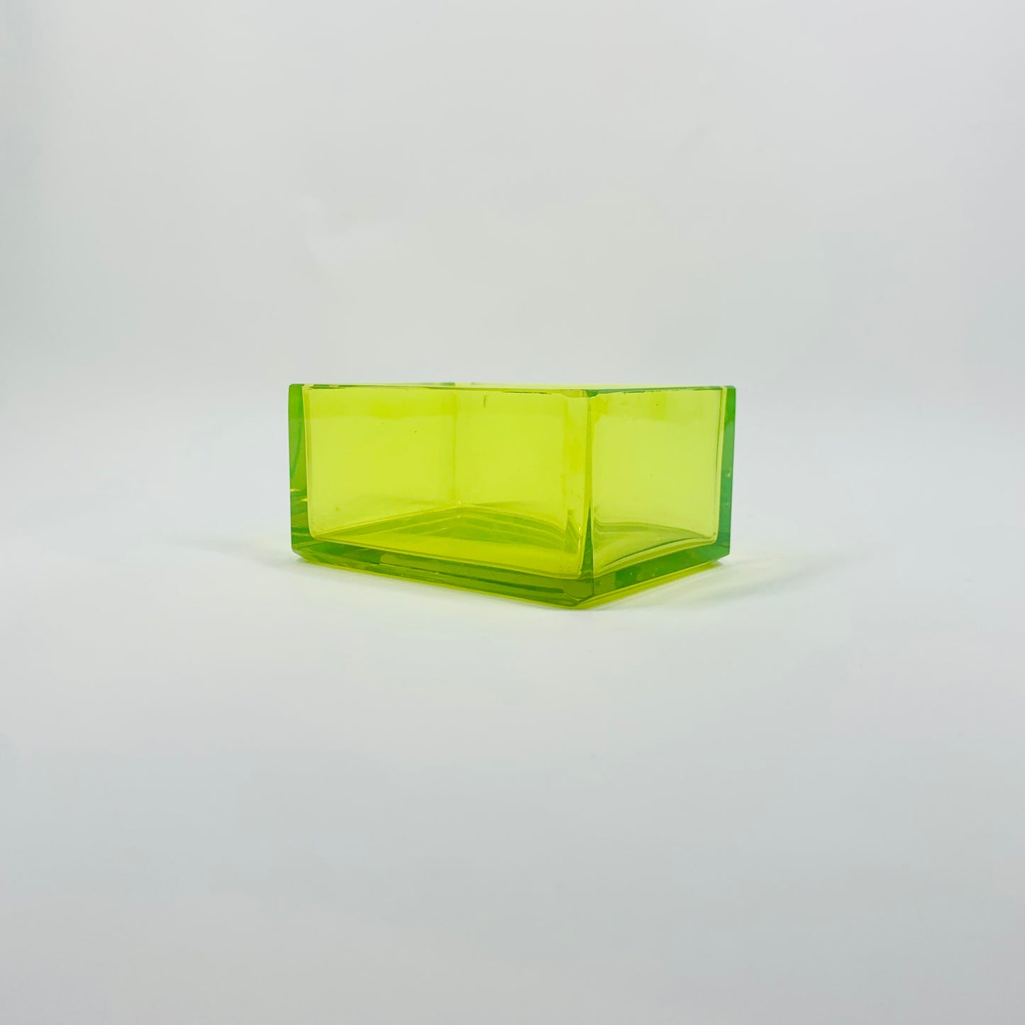 ART DECO URANIUM GLASS BOX