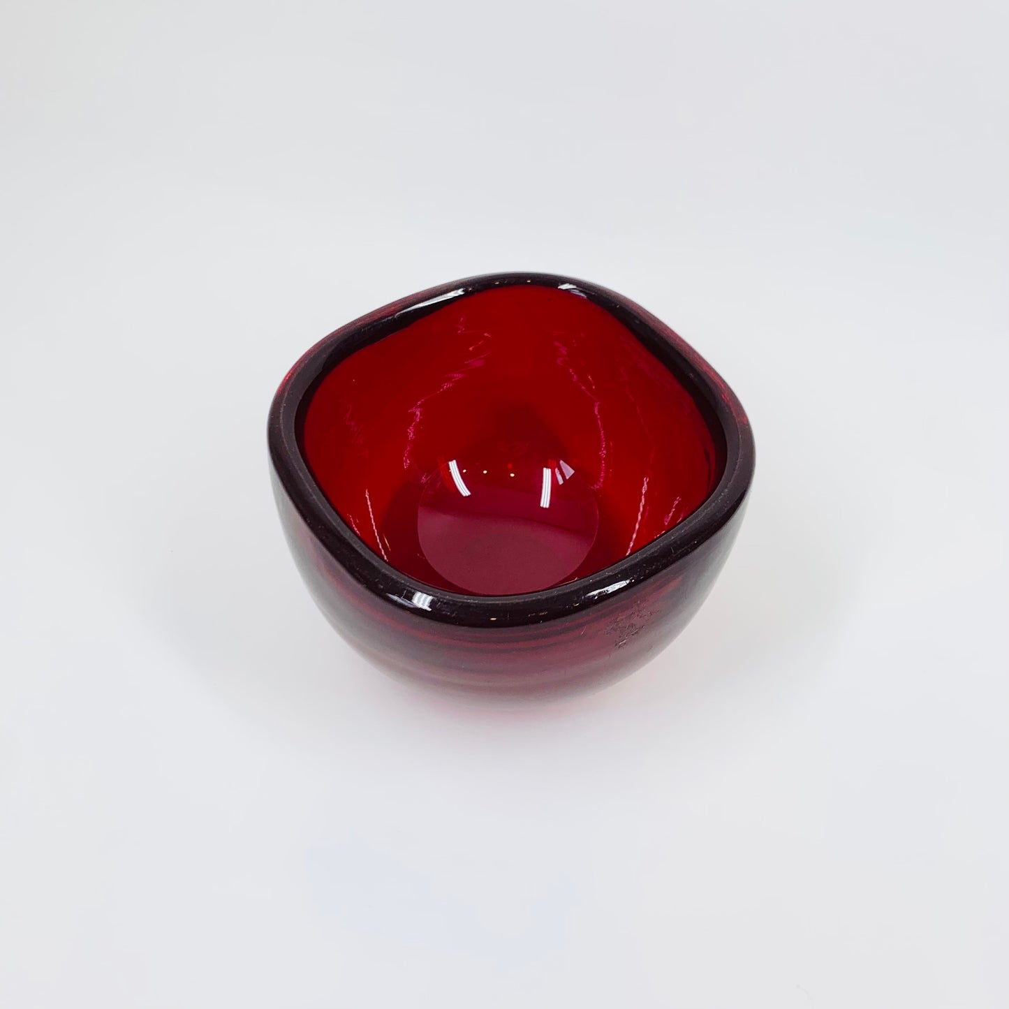 MCM MURANO RED TRINKET BOWL