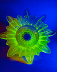 STARBURST URANIUM GLASS BOWL