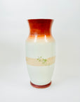 ANTIQUE VICTORIAN HAND PAINTED MILK GLASS VASE