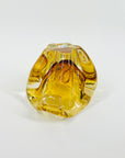 1960s ITALIAN MURANO AMBER GOLD SOMMERSO GLASS ASHTRAY/BOWL