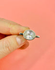 60s MODERNIST SILVER RING WITH BEZEL MOONSTONE