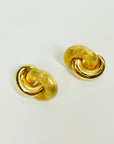 1960s CHRISTIAN DIOR TEXTURED KNOTS EARRINGS