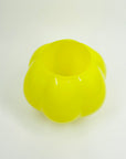 1960s YELLOW LEMON CASED GLASS POSY VASE