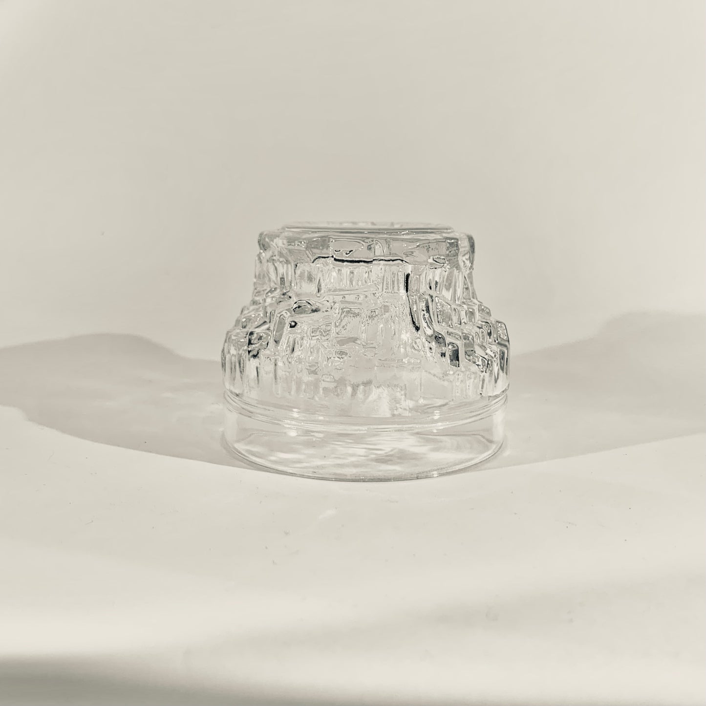 1970s ICE GLASS DESSERT BOWL