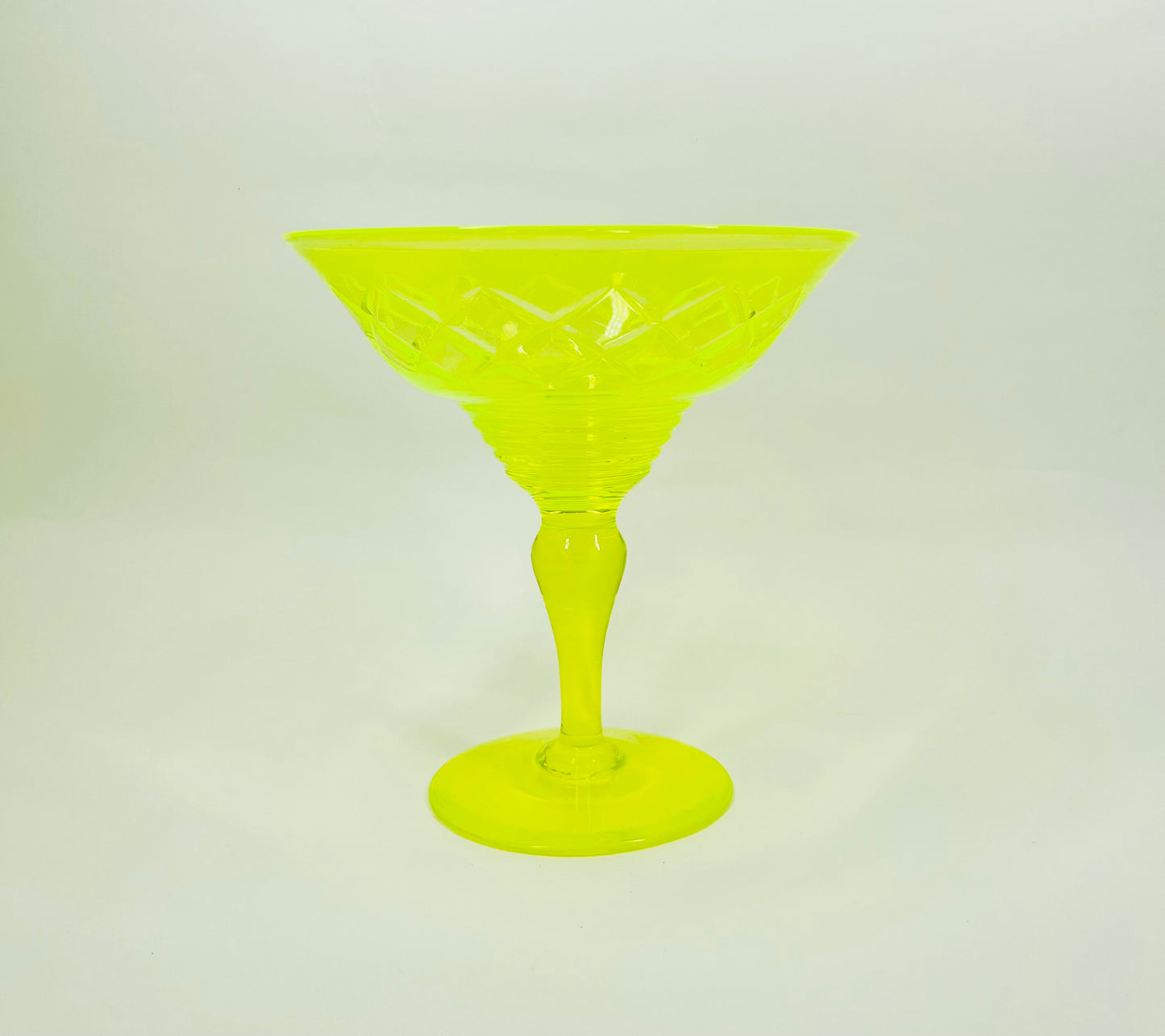 ANTIQUE URANIUM GLASS COMPORT