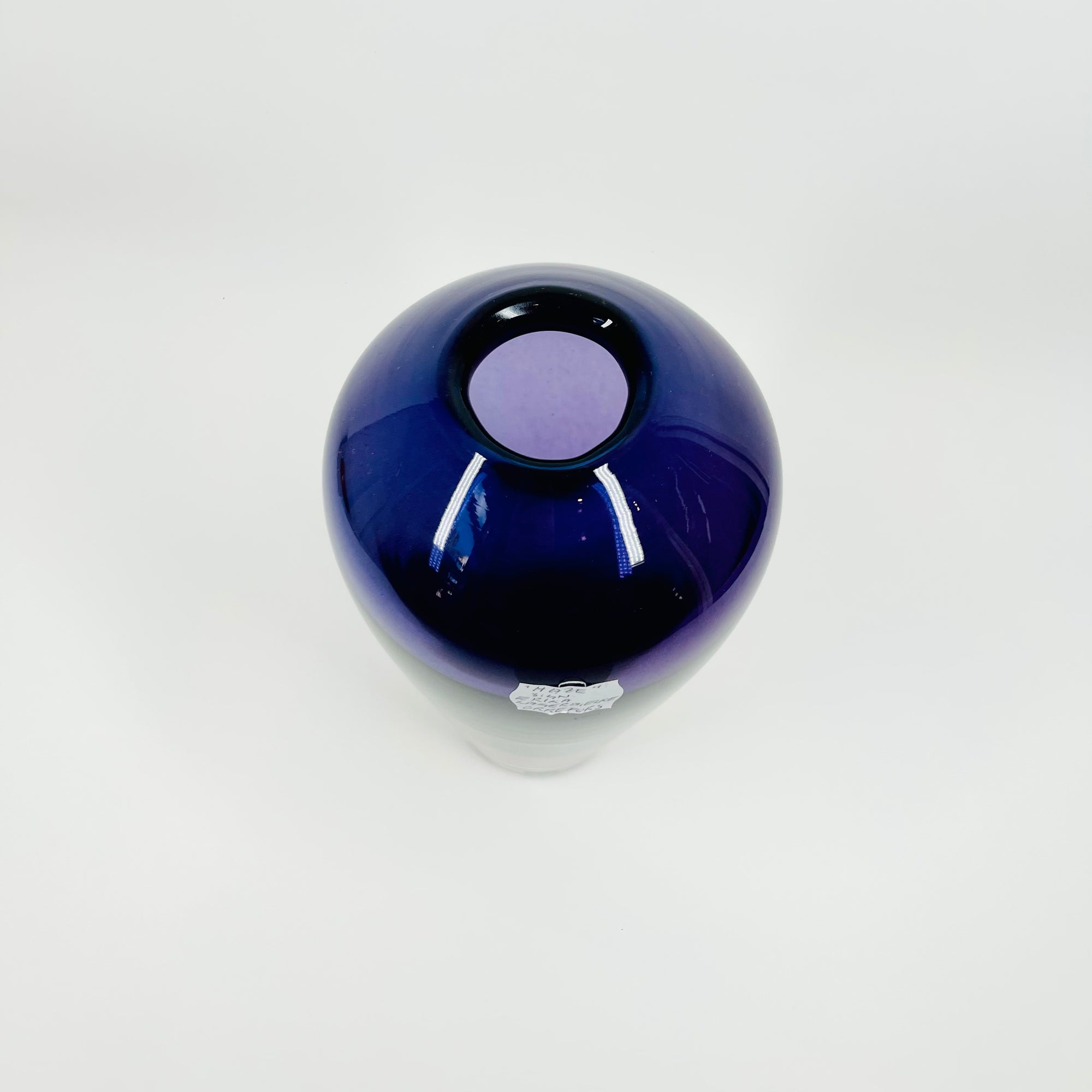 1990s HAZE PURPLE PINK SOMMERSO GLASS VASE BY ERICA LAGERBIELKE FOR KOSTA BODA