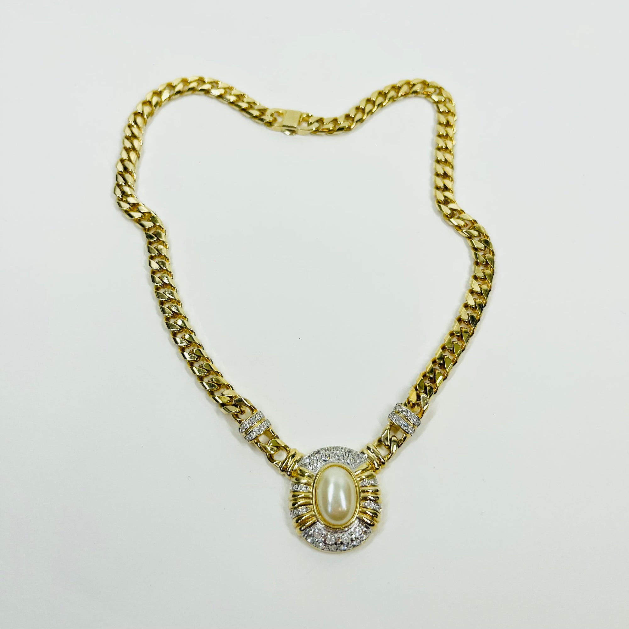 1980s OROTON COSTUME PEARL NECKLACE EARRINGS BROOCH SUITE