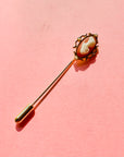 1950s COSTUME PEARL CAMEO HAT PIN