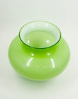 1960s CASED LIME GREEN GLASS POSY VASE