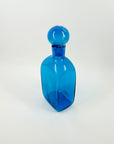 1970s BLENKO KINGFISHER BLUE GLASS DECANTER