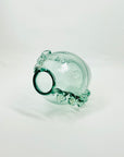 1940s MOUTH BLOWN GREEN GLASS POSY VASE BY TURE BERGLUND