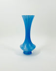 1970s JAPANESE CASED BLUE END OF DAY GLASS POSY VASE