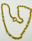 1980s CHANEL CC ARABESQUE FILIGREE FANCY LINKS CHAIN NECKLACE/BELT