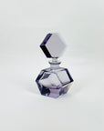 ANTIQUE ART DECO PURPLE NEODYMIUM CRYSTAL PERFUME BOTTLE