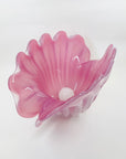 1950s PINK MURANO OPALINE GLASS CLAM SHELL BOWL (XL)