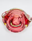 1950s MURANO PINK YELLOW SOMMERSO BOWL/ASHTRAY
