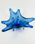 1940s URANIUM MURANO COBALT BLUE SOMMERSO GLASS BOWL