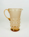 1950s PINK GLASS GOLD GILDED JUG