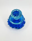 1930s MURANO COBALT BLUE TWIST SOMMERSO GLASS JAR