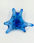 1940s URANIUM MURANO COBALT BLUE SOMMERSO GLASS BOWL