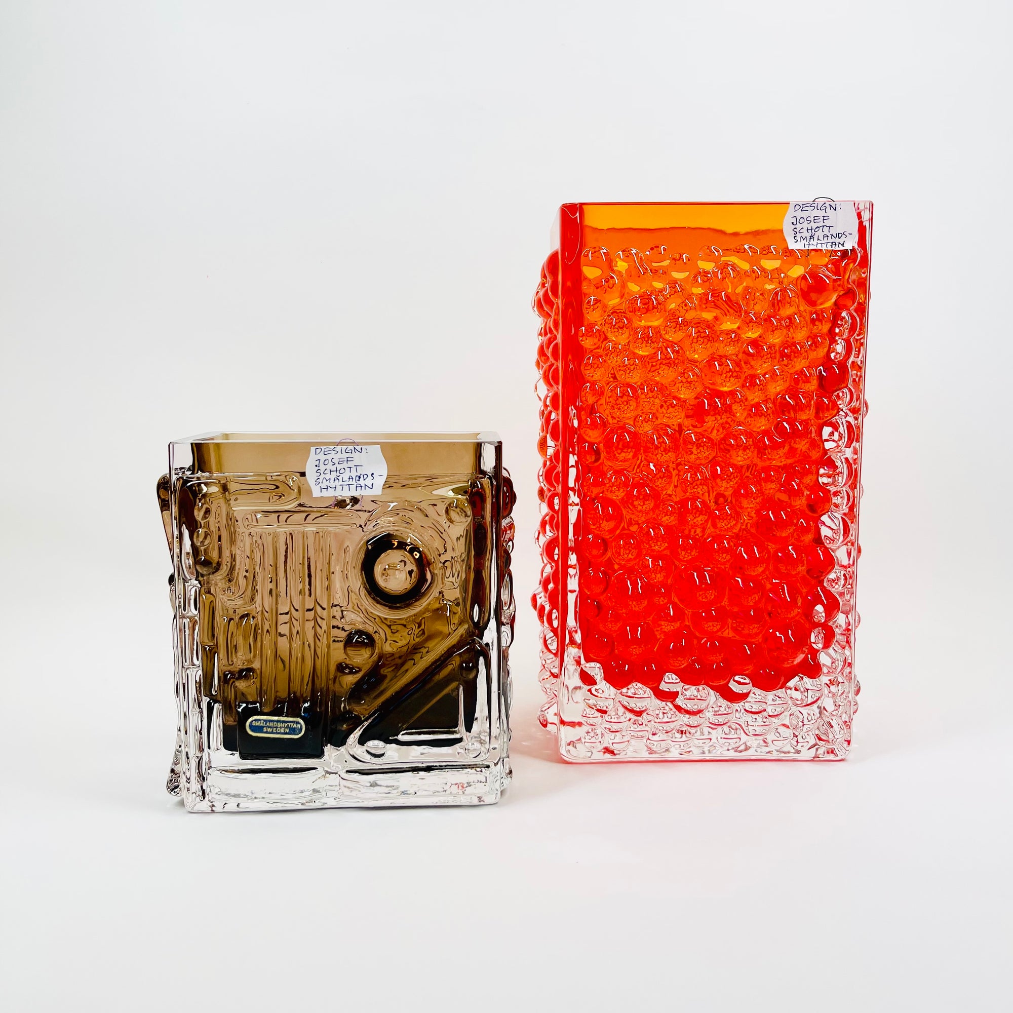 1950s BRUTALIST SOMMERSO GLASS VASE BY JOSEF SCHOTT