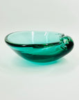 1950s MURANO TURQUOISE BLUE SOMMERSO SHELL BOWL/ASHTRAY