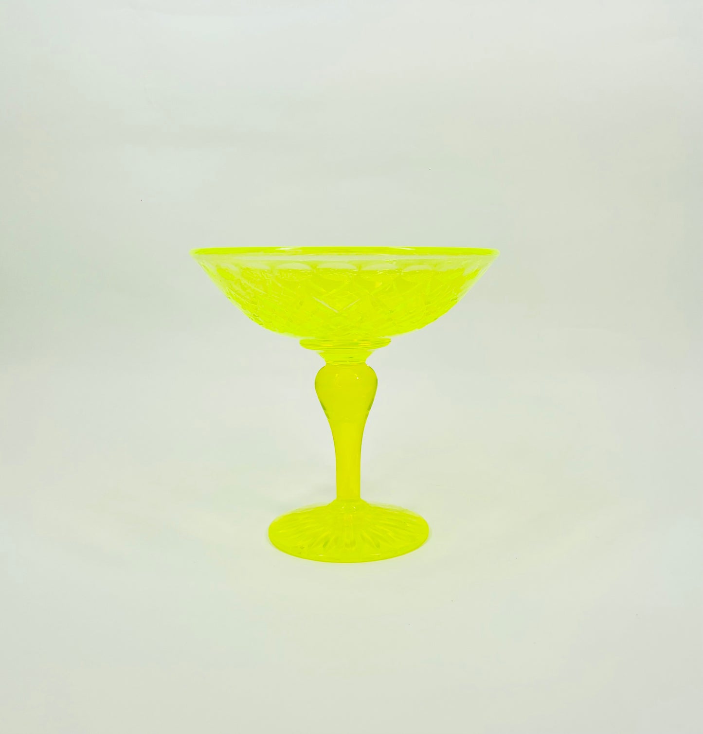 ANTIQUE URANIUM GLASS COMPORT