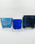 1950s COBALT BLUE BRUTALIST GLASS MINI VASE BY JOSEF SCHOTT
